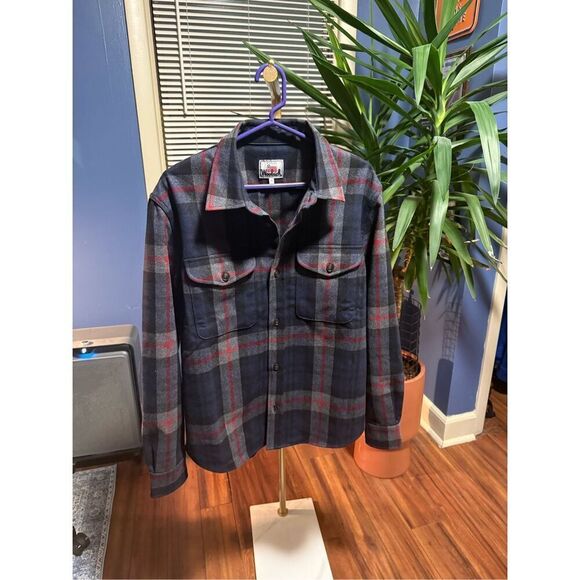 WOOLRICH Italian wool blend button down - Picture 1 of 8